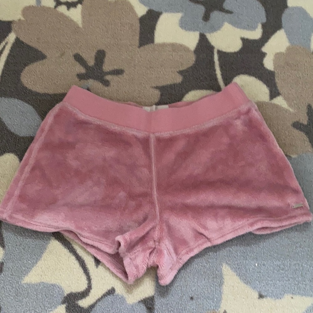 pink fuzzy ugg shorts